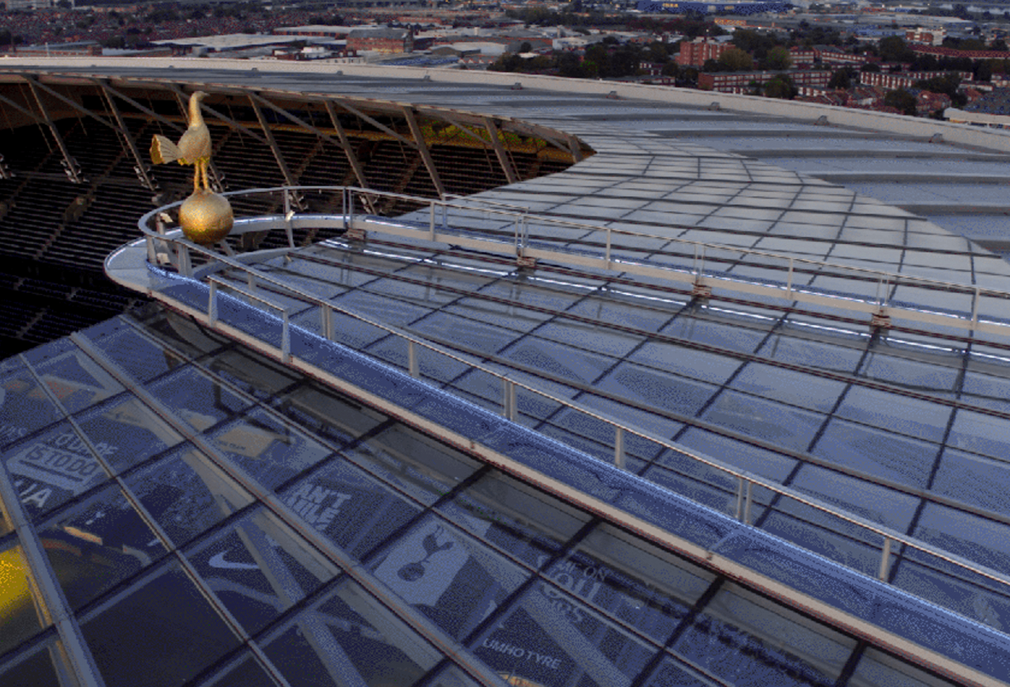 Tottenham Hotspur Stadium London exterior with architectural LED lighting design